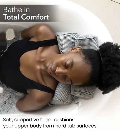 Everlasting Comfort Bath Pillow & Seat Cushion - Enhance Your Bath Time, Support Your Posture