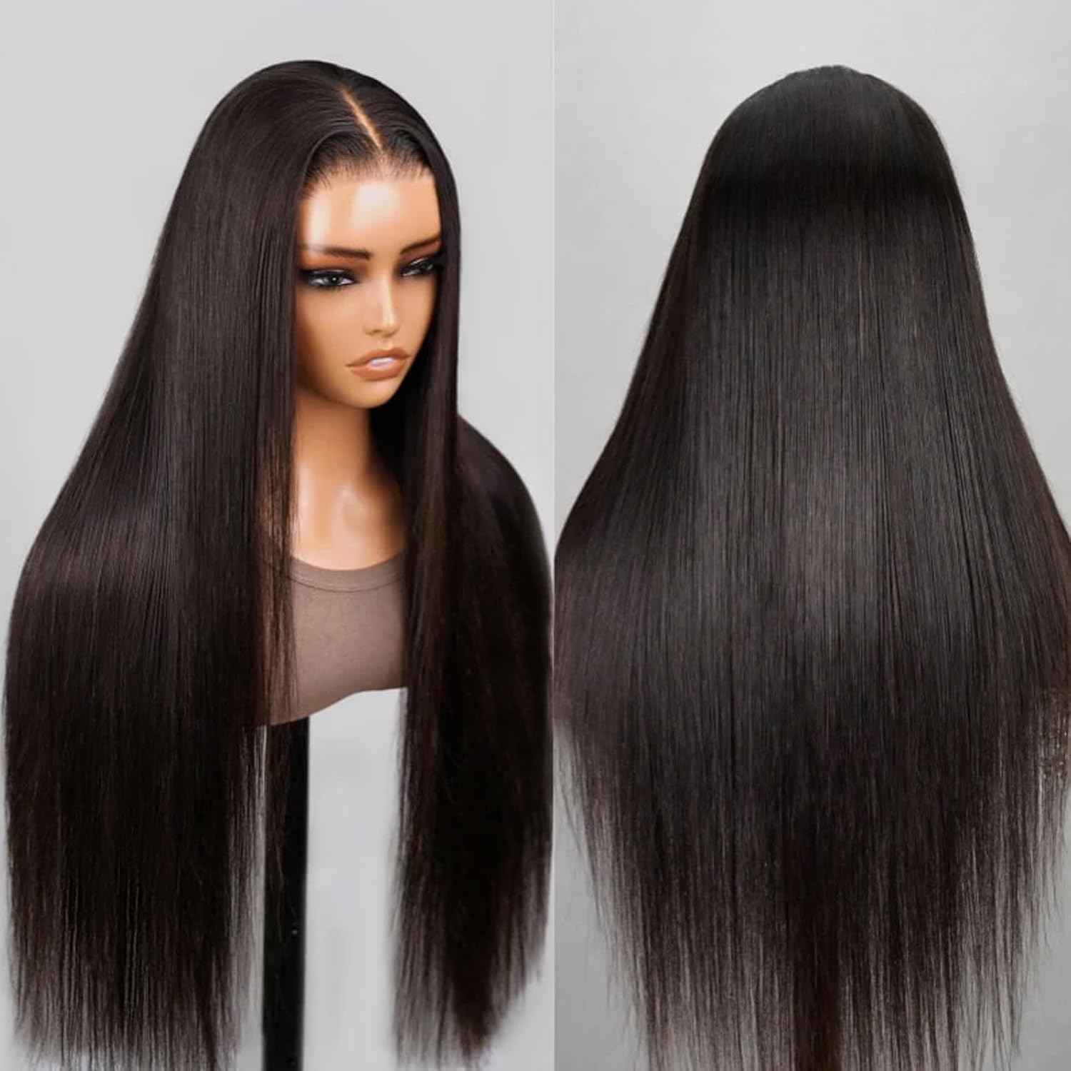 LATTIXXIA 6x5 Wear and Go Glueless Wigs Human Hair Pre Plucked Pre Cut 200% Density HD Lace Straight Lace Front Wigs Human Hair Glueless Lace Front Wigs For Women 26 Inch