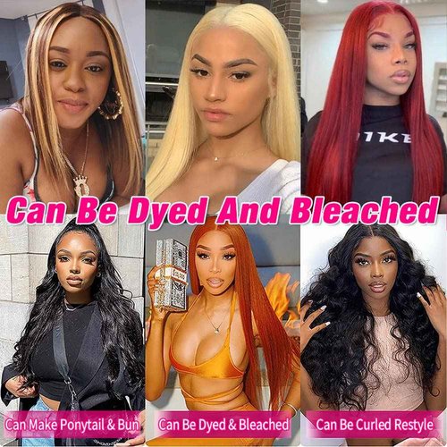 Subella HD Lace Front Wigs Human Hair Pre Plucked 220% Density 13x5 Straight HD Lace Frontal Wig with Baby Hair 12A Transparent Lace Wigs for Black Women (20inch)