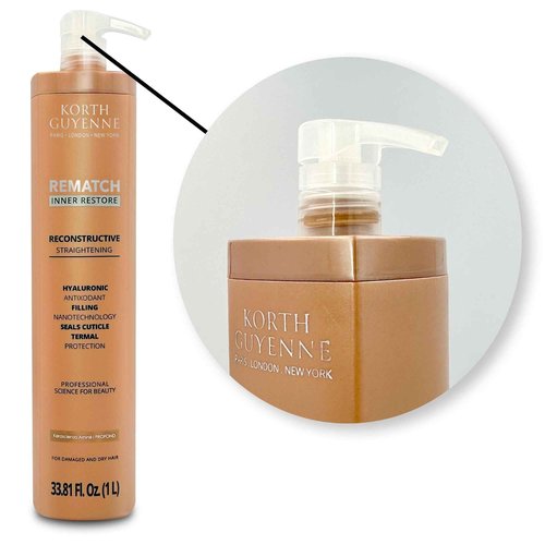 Korth Guyenne Straightening Rematch Inner Restore Professional Hyaluronic Acid 1L/33.81 fl.oz