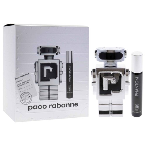 Phantom by Paco Rabanne for Men 2 Piece Set Includes: 3.4oz Eau de Toilette Spray + 0.68 oz Eau de Toilette Spray