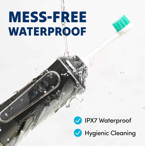 Puur Smile Professional Water Flosser - Advanced Dental Care for a Healthier Mouth, Gum, and Teeth - IPX7 Waterproof Oral Irrigator | 7 Replacement Tips, Travel-Friendly, Rechargeable - Oral Hygiene