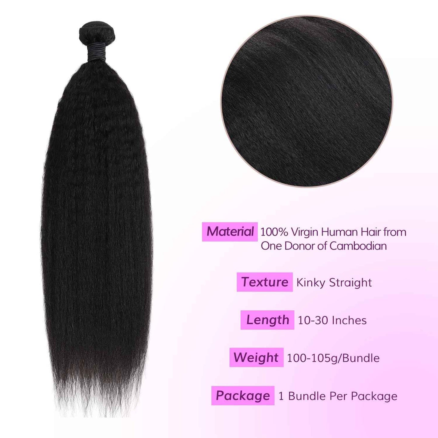 IDN BEAUTY 15A Cambodian Raw Human Hair Bundles Natural Black Weave Bundles Unprocessed Raw Hair Bundles Double Weft Full-Length Strands Full Thick Ends KS YK Human Hair 22 Inch