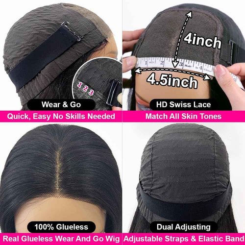 Hedy 220% Density Lace Front Wigs Human Hair Wigs for Black Women Pre Plucked with Baby Hair Body Wave Glueless 10A Lace Closure Wigs Human Hair Natural Color 22 Inch