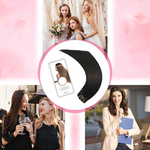 Dark Brown Clip in Hair Extensions Real Human Hair 100G 100% Real Human Hair Clip in Hair Extensions 7pcs 16clips (20 Inch #2)