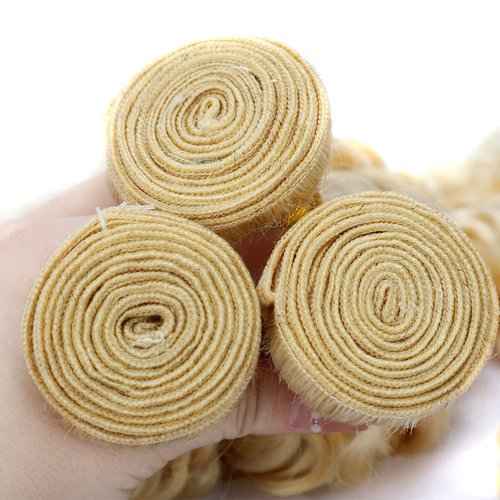 26 28 30 inch P27/613 Human Hair Bundles 613 Water Wave Bundles Blonde Wet and Wavy Human Hair Extensions 300g