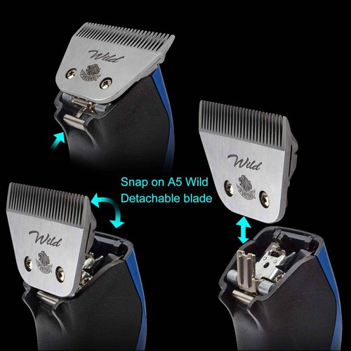 FURZONE Detachable Blade - Size 10WF Wide Blade 1/16", Made of Extra Durable Japanese Steel, Compatible with Most Andis, Oster, Wahl A5 Clippers