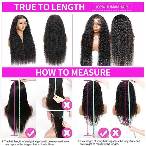 GCTDC 22 Inch Deep Wave Lace Front Wigs Human Hair Curly Wig Human Hair Pre Plucked 13x6 HD Real Human Hair Wig Natural Black for Women Invisilbe Hairline Tiny Knots 200 Density Longer Life
