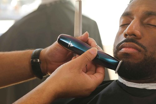 Andis 560974 Limited Edition Slimline Pro Cord/Cordless Beard Trimmer, Lithium Ion T-Blade Trimmer, Close Cutting T-Blade Zero Gapped, Galaxy