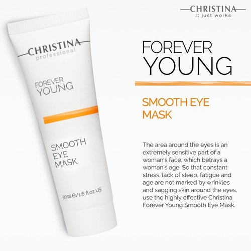 -CHRISTINA- Forever Young Smooth Eyes Facial Mask with Vitamin E | Anti-Aging Eye Care | Moisturizing Face Masks Skincare | Reduces Wrinkles | Rosacea Care | For Dry, Normal, Sensitive Skin 50ml