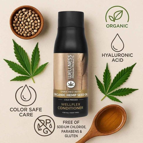 Wellness Premium Wellplex Hemp Infused Hair Repair Bundle | Includes Repair Shampoo & Rejuvenating Conditioner | Hydrates & Strengthens with Organic Hemp Seed Oil & Hyaluronic Acid | Vegan 2x500ml
