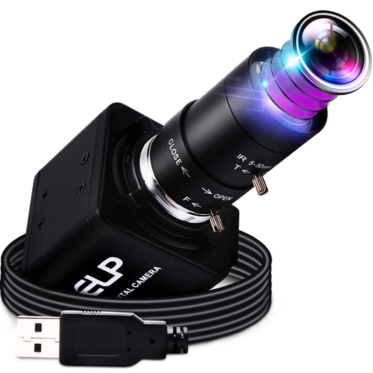 4K USB Camera Manual Zoom Webcam 5-50mm Variable Focus PC Camera for Computer Mini UVC USB2.0 Web Camera IMX317 Varifocal USB with Camera Industrial Video Close-up Camera for Laptop Android Mac