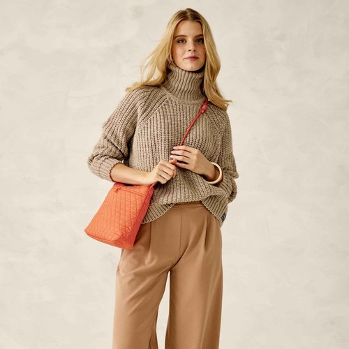 Vera Bradley Women's Premium Cotton Original Hipster Crossbody, Koi Orange, One Size