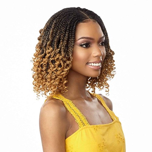 Sensationnel Cloud9 4x4 Braided Wig - Hand tied swiss lace Braided wig with large lace parting area - FEED IN BOX BRAID TWIST 12 (T1B/30)
