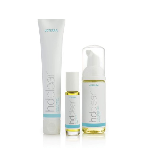 doTERRA - HD Clear Facial Kit - Facial Lotion, Foaming Face Wash, and HD Clear Blend