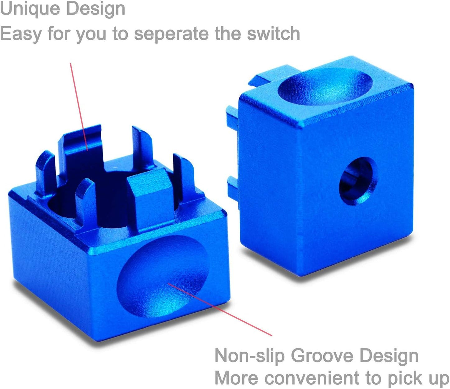 Aluminum Alloy Switch Opener with Keycap Puller for Cherry MX Switches – Black