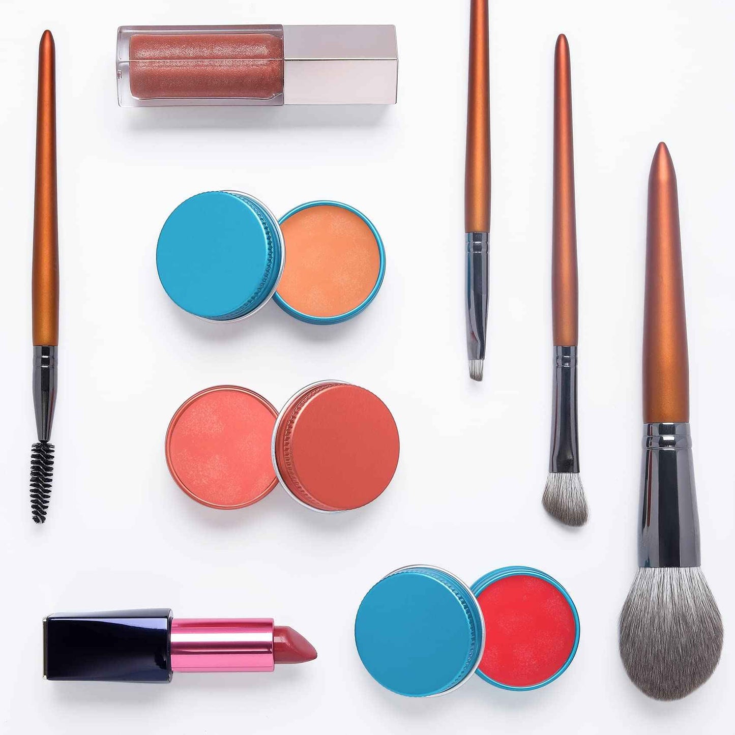 2 oz / 60ml Bulk Packaging Screw Top Aluminum Tin Jar with Screw Lid and Blank Labels (Lake Blue)