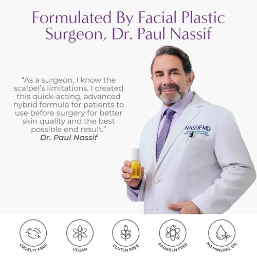 NassifMD Hydro-Screen Hydration Serum | Surgeon-Created Hyaluronic Acid, Ceramides & Retinol Formula for Plumping, Firming & Reducing Fine Lines