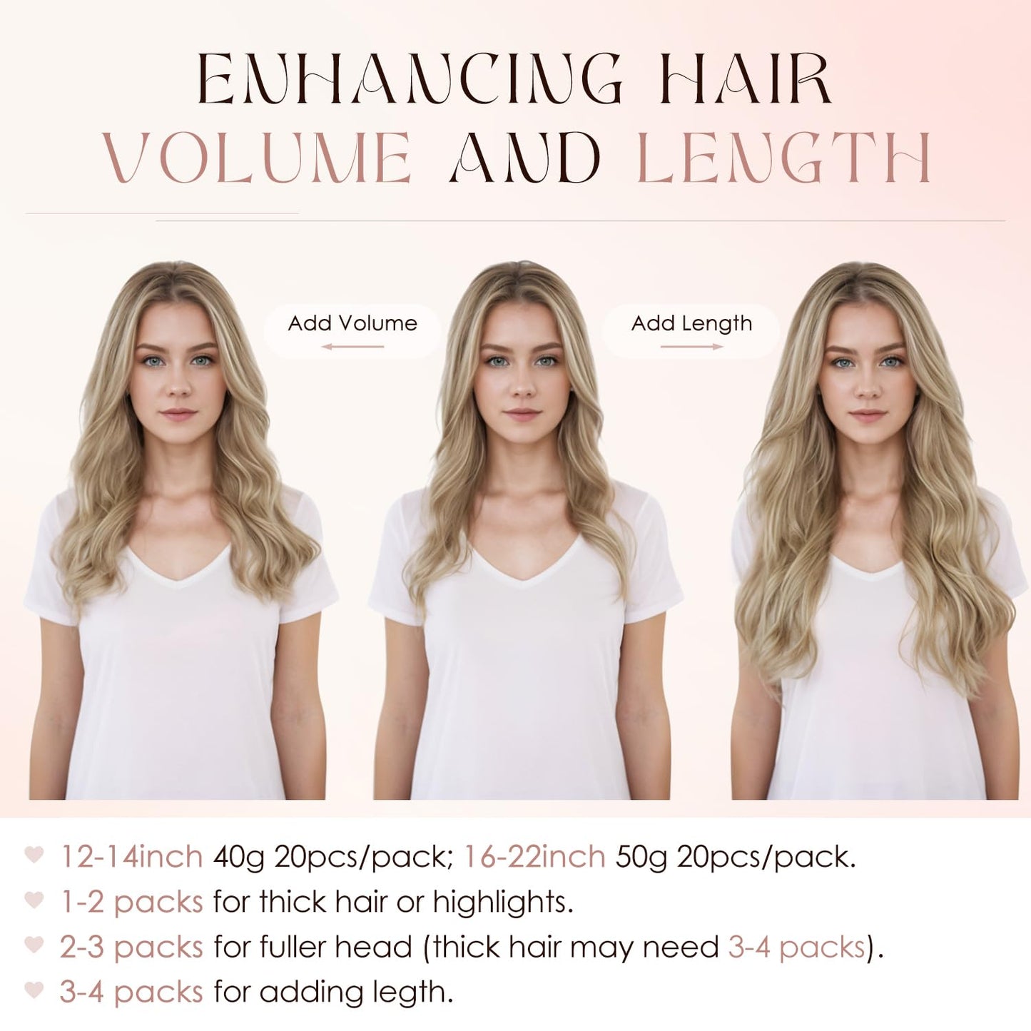 Human Hair Tape in Extensions-Double Stitched,SLEEKALON Free-cut Mini Tape ins Real Hair Extension Highlights Bleach Blonde mix Brown Seamless Straight Double Side Tape Hair-16 Inch,20pcs 50g,#12P613