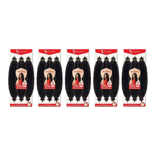 Outre Crochet Braids X-Pression Twisted Up 3X Springy Afro Twist 16" (5-Pack, 1)