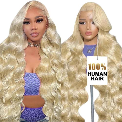 BABOSHOW 22 Inch 613 13x6 Lace Front Wig Human Hair 200% Density Blonde Body Wave Lace Front Wigs Human Hair Pre Plucked 613 Blonde HD Lace Frontal Wigs