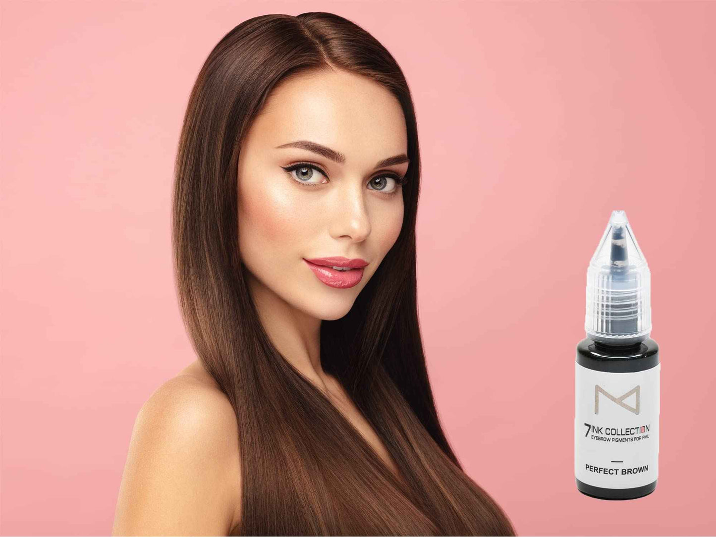 M - 7Ink Seven Colors Liquid Pigment Ink for Eyebrows - Permanent Makeup Microblading Supplies Kit - Machine Use - Microshading - No Mixing Professionals Only -10ml (Set, 7 Ink Collection Set)