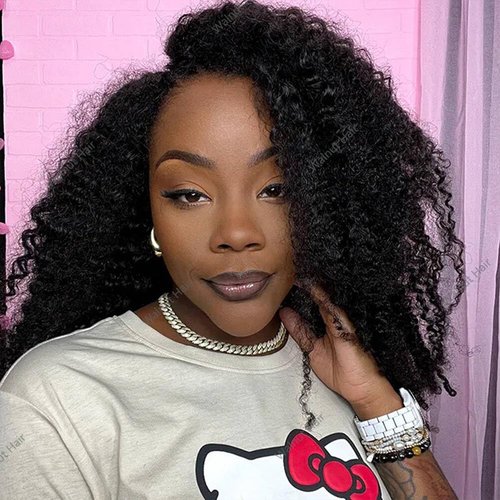 Afro Kinky Curly Bulk Human Hair Extensions Double Drawn Brazilian Virgin Braiding Hair For Boho Box Braids Afro Kinkys Crochet Hair Walnut hair 95-100g 22Inch