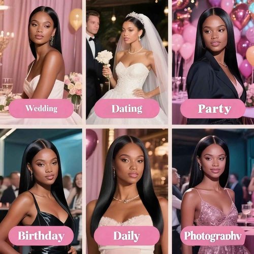 Straight Bundles Human Hair 12A Brazilian Human Hair Bundles for Women 3 Bundles Weave Hair Extension Double Weft Straight 14 16 18 Inch Natural Black Color