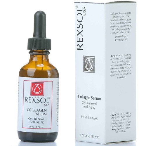 REXSOL Collagen Serum | With Vit C&E | Effective Anti Aging Serum For Face Care & Age Spot Remover | Anti Wrinkle Serum & Anti Aging Face Serum With Hyperpigmentation Treatment | Rapid Wrinkle Repair