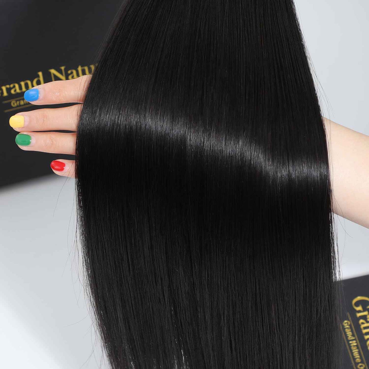 Grand Nature 5x5 HD Lace Closure, Virgin Human Hair Lace Closure Straight, Pre Plucked Natural Hair Line With Bleachable Knots