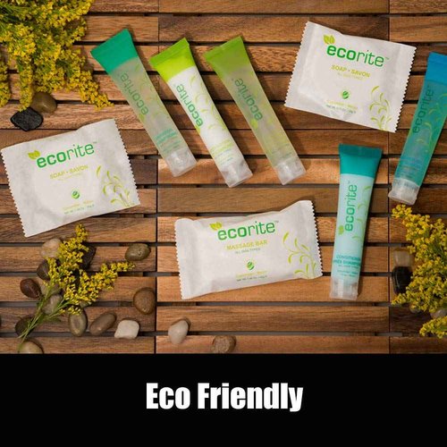 Ecorite Body Wash with Cucumber-Melon Fragrance, Travel Size Hotel Amenities Biodegradable/Recyclable Tube, 1 fl oz/30 ml, Pack of 288