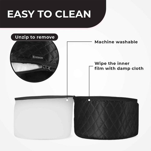 Hair Steamer for Natural Hair Home Use w/10-level Heats Up Quickly, Heat Cap for Deep Conditioning - Thermal Steam Cap for Black Hair, Great for Deep Conditioner - Set of 3