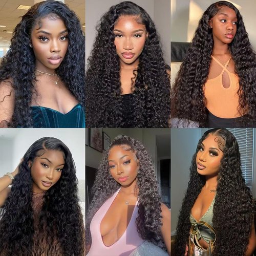 Brazilian Human Hair Bundles 18 20 22 Inch Deep Wave Bundles Human Hair 12A Deep Curly Wave 100% Unprocessed Virgin Hair Weave 3 Bundles Deals Human Hair