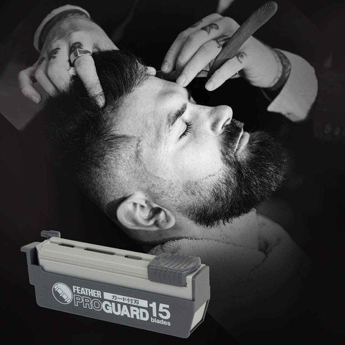 Feather Artist Club ProGuard Razor Blades - (5 Pack of 15) - Single Straight Edge Razor Blades with Guard Refills for Shaving - For Men & Barbers