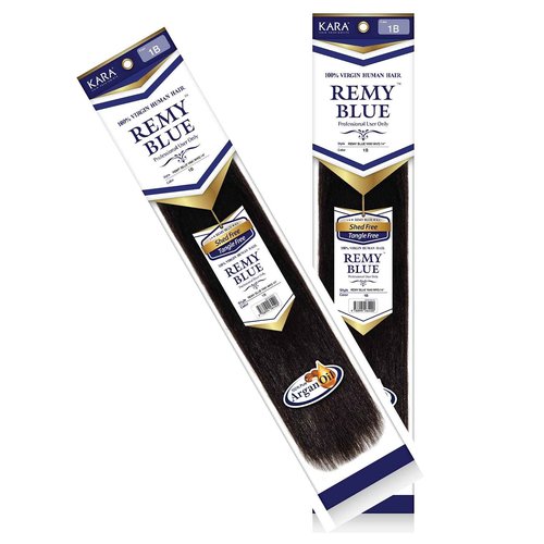 New Remy Yaky-Remy Blue 100% VIRGIN Human Hair Weave- Shed Free&Tangle Free (#1B, 14“ packs of 2)