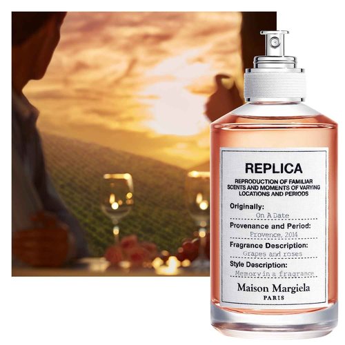 Maison Margiela - Replica - On a Date Eau de Toilette - Floral Fragrance - With Patchouli, Rose, & Black Current Accords - 1.0 Fl Oz
