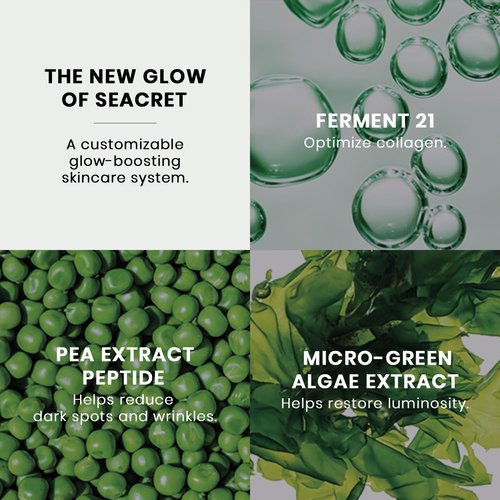 SEACRET Face Serum - Bio Skin Glow Multi-Acid Complex Night Serum for Face, Ampoule, 1 Fl.Oz 30ml.