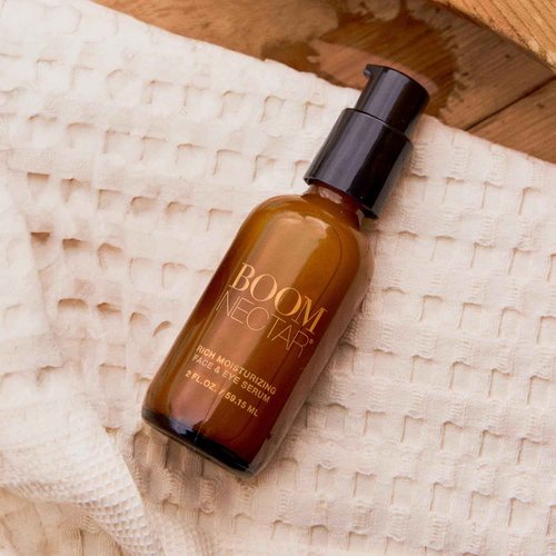 Boom Nectar ® Deep Moisturizing Eye & Face Serum for Sensitive Skin, Facial Serums for Aging Skin to Hydrate and Renew Complexion, Vitamin C Serum from BOOM Beauty by Cindy Joseph - 2 Oz