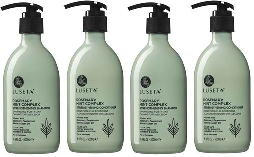 Luseta Rosemary Mint Strengthening Shampoo and Conditioner Provide Nourishment & Smoothness for Thin Hair,Reduce Frizz and Add Shine for All Hair Types 16.9oz×2 (Pack of 2)