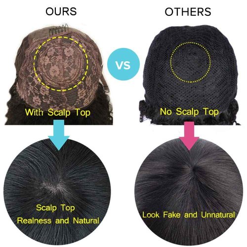 meishengzhiyuan Kinky Blow Out Wig With Bangs Human Hair None Lace Front Wig Glueless Kinky Straight Scalp Top Wig Full Machine Made Brazilian Remy Hair 150 Density Natural Color 12 inch