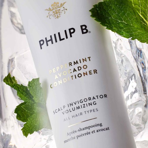 PHILIP B Peppermint Avocado Conditioner, 6 fl. oz. (178 ml) - Adds Volume to Hair While Peppermint Oil and Eucalyptus Invigorates the Scalp With a Tingly Sensation