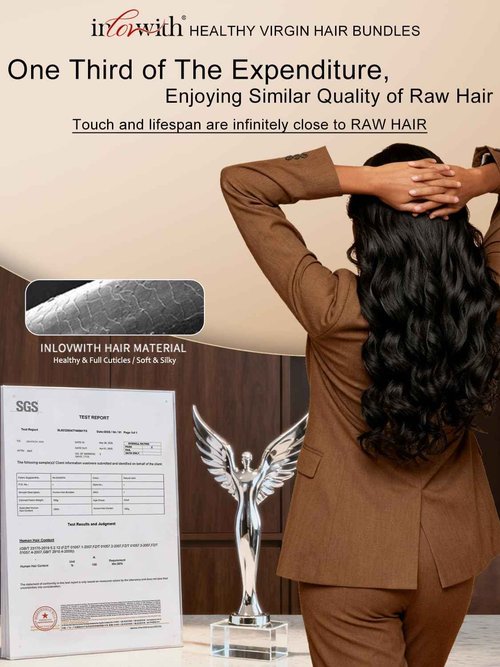 inlovwith Body Wave Bundles Human Hair, 100% Unprocessed Brazilian Virgin Hair, Selected Healthy Human Hair Bundles for Women(3 Bundles, 16 18 20 Inches)