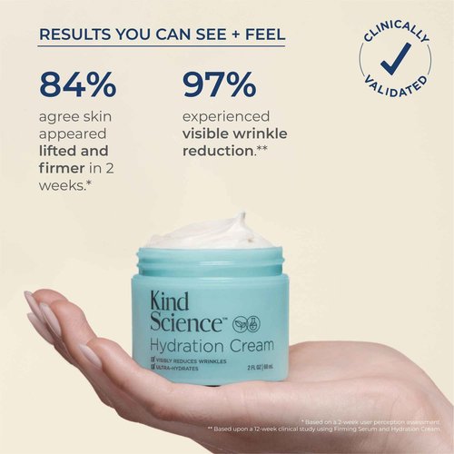 Kind Science by Ellen DeGeneres Face & Neck Duo - 2-Piece Skin Care Set with Hydration Cream Face Moisturizer & Neck Treatment for Firming & Tightening - Anti Aging, Visibly Reduces Wrinkles