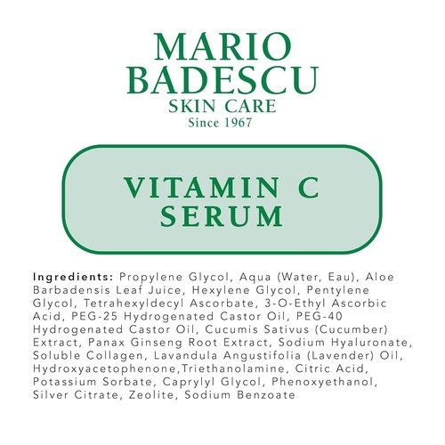 Mario Badescu Anti-Aging Face Serum Duo - Vitamin C & Super Peptide – Vitamin C, Peptides & Hyaluronic Acid Targets Fine Line & Wrinkle for Radiant, Smooth Skin (1 Fl Oz Each)