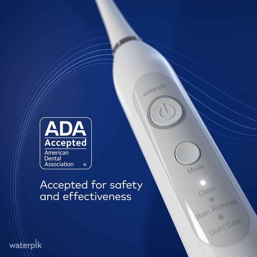Waterpik Sensonic Sonic Electric Toothbrush, Rechargeable Toothbrush for Adults with 3 Modes, Travel Case, USB Charger, White STW-03W020, Packaging May Vary