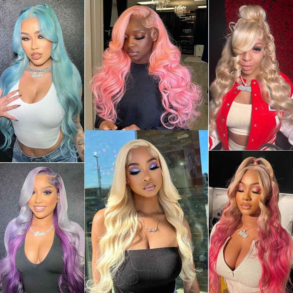 30 Inch 613 13x6 Lace Front Wig Human Hair 200 Density Blonde Body Wave Lace Front Wigs Human Hair Pre Plucked Blonde Wig Human Hair 613 HD Lace Frontal Wigs Human hair
