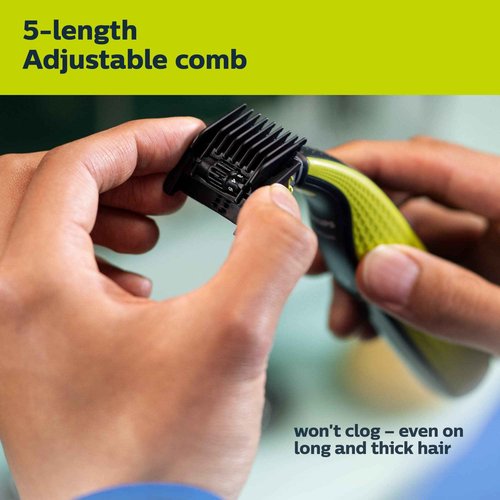 Philips Norelco OneBlade 360 Hybrid Electric Trimmer & Shaver with Replacement Blades, Frustration Free Packaging