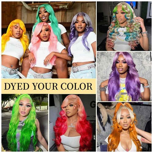 Femca 613 13x6 Lace Front Wig Human Hair 200 Density Blonde Wig Human Hair HD Lace Frontal Wig Pre Plucked 100% Real Human Hair Easily Stained 24 Inch