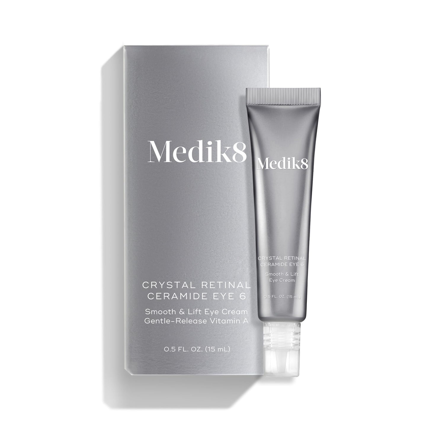 Medik8 Crystal Retinal Ceramide Eye 6 - Gentle Vitamin A Eye Cream - Reduces Appearance of Wrinkles - Perfect for Sensitive Skin - 0.5 oz