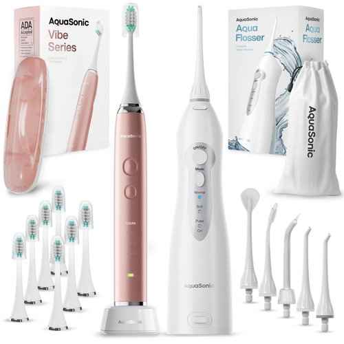 Aquasonic Vibe Series Ultra Whitening Toothbrush Aqua Flosser